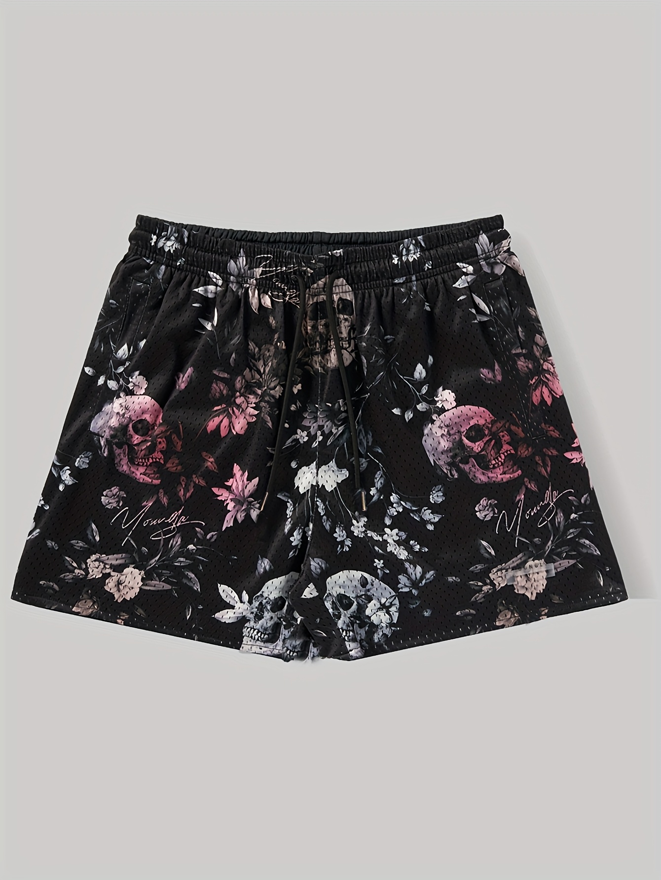 Running Gear Design - Verão respirável basquete shorts crânio chama