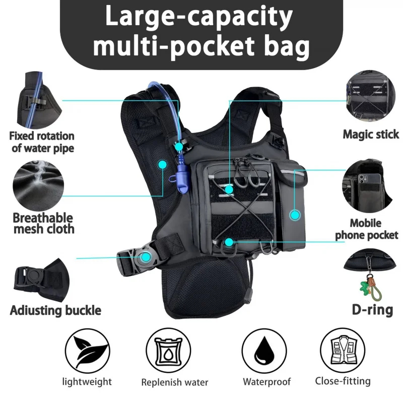 Reflective Running Gear Vest - ​ Colete Tático de Alta Qualidade