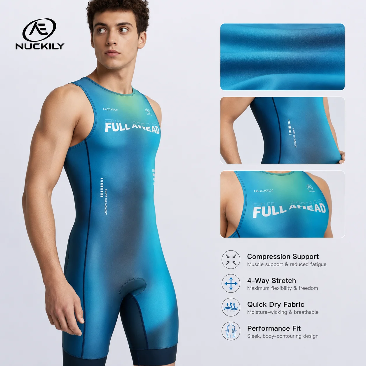 Macacão de Triatlo NUCKILY Sem - Running Gear Youth avaliação e preço