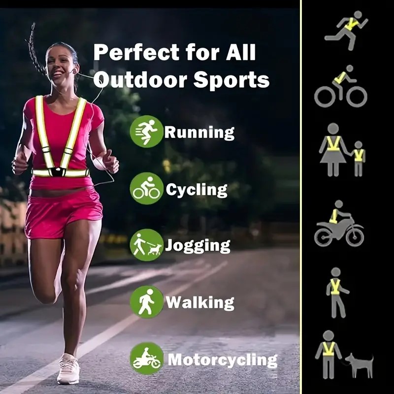 Colete reflexivo equipamento d - Reflective Running Gear Vest avaliação e preço