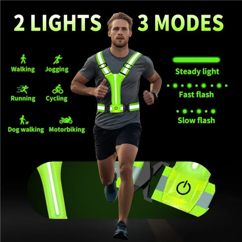 LED Reflective Vest Running Ge - Running Gear Night avaliação e preço