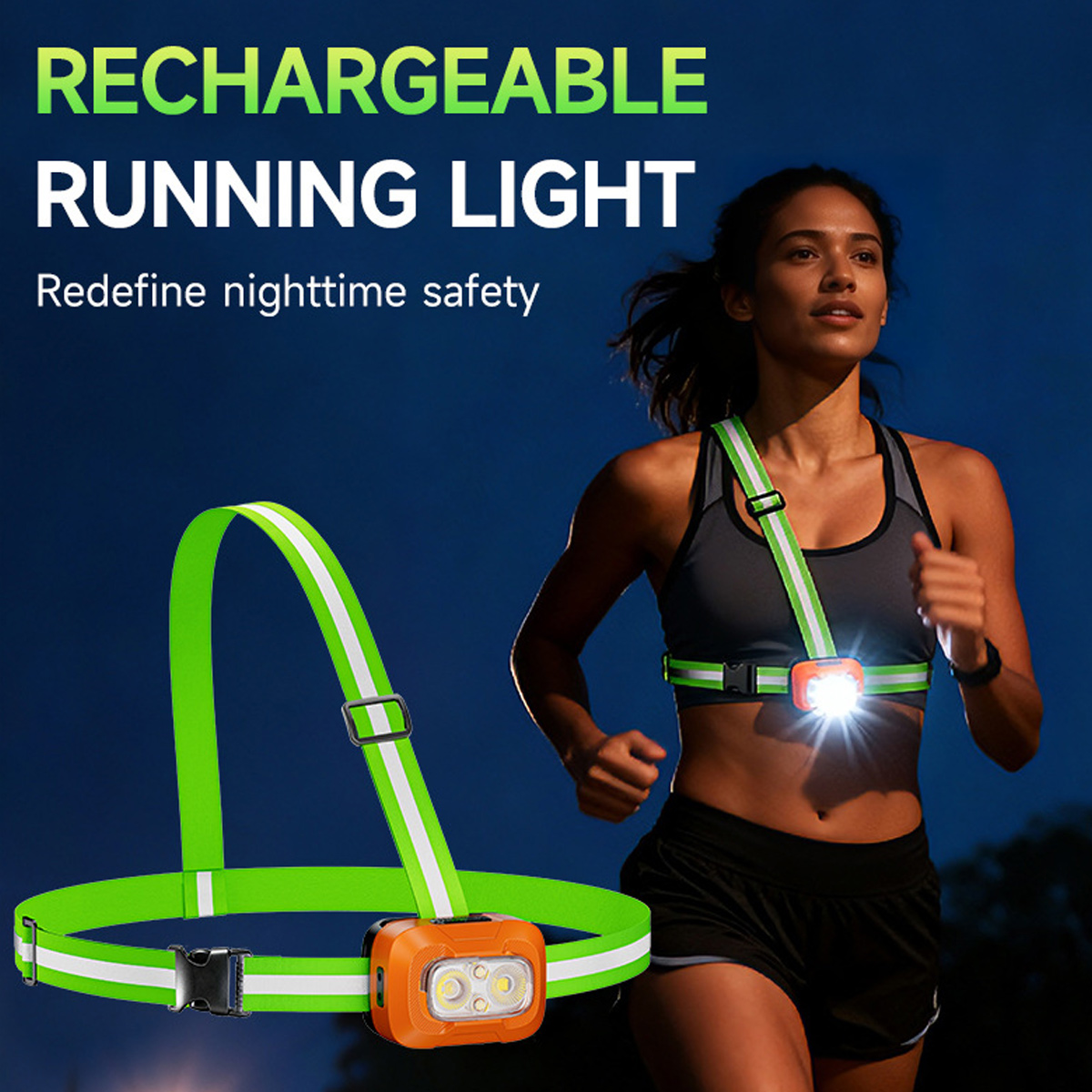 Lanterna de Peito Recarregável - Running Gear Night avaliação e preço