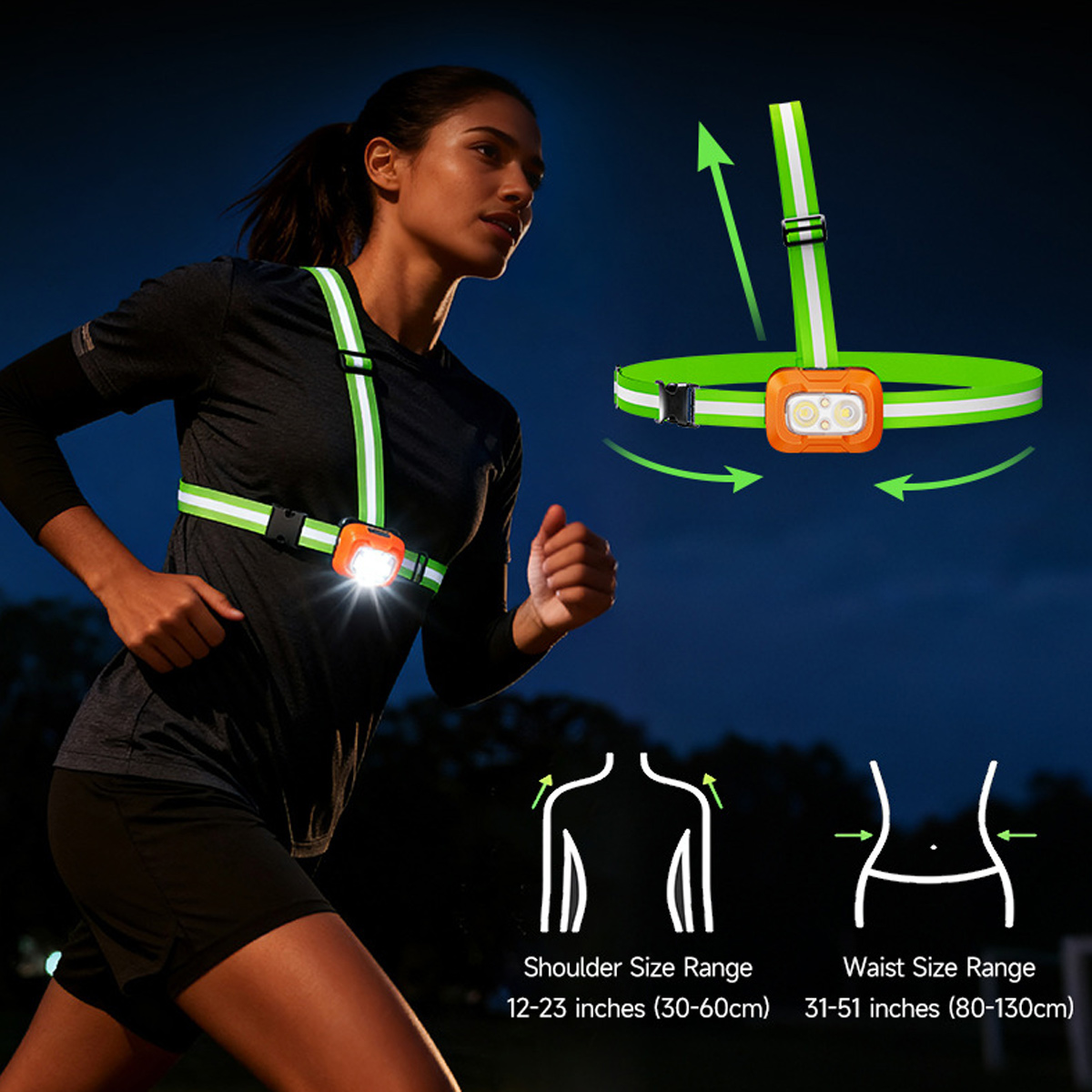 Lanterna de Peito Recarregável - Running Gear Night avaliação e preço