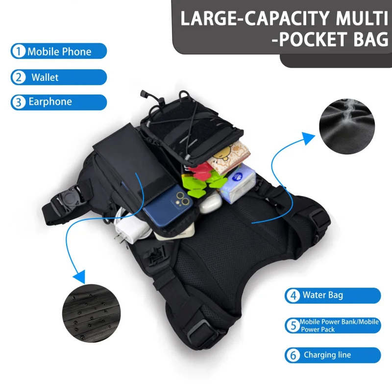 ​ Colete Tático de Alta Qualid - Reflective Running Gear Vest avaliação e preço