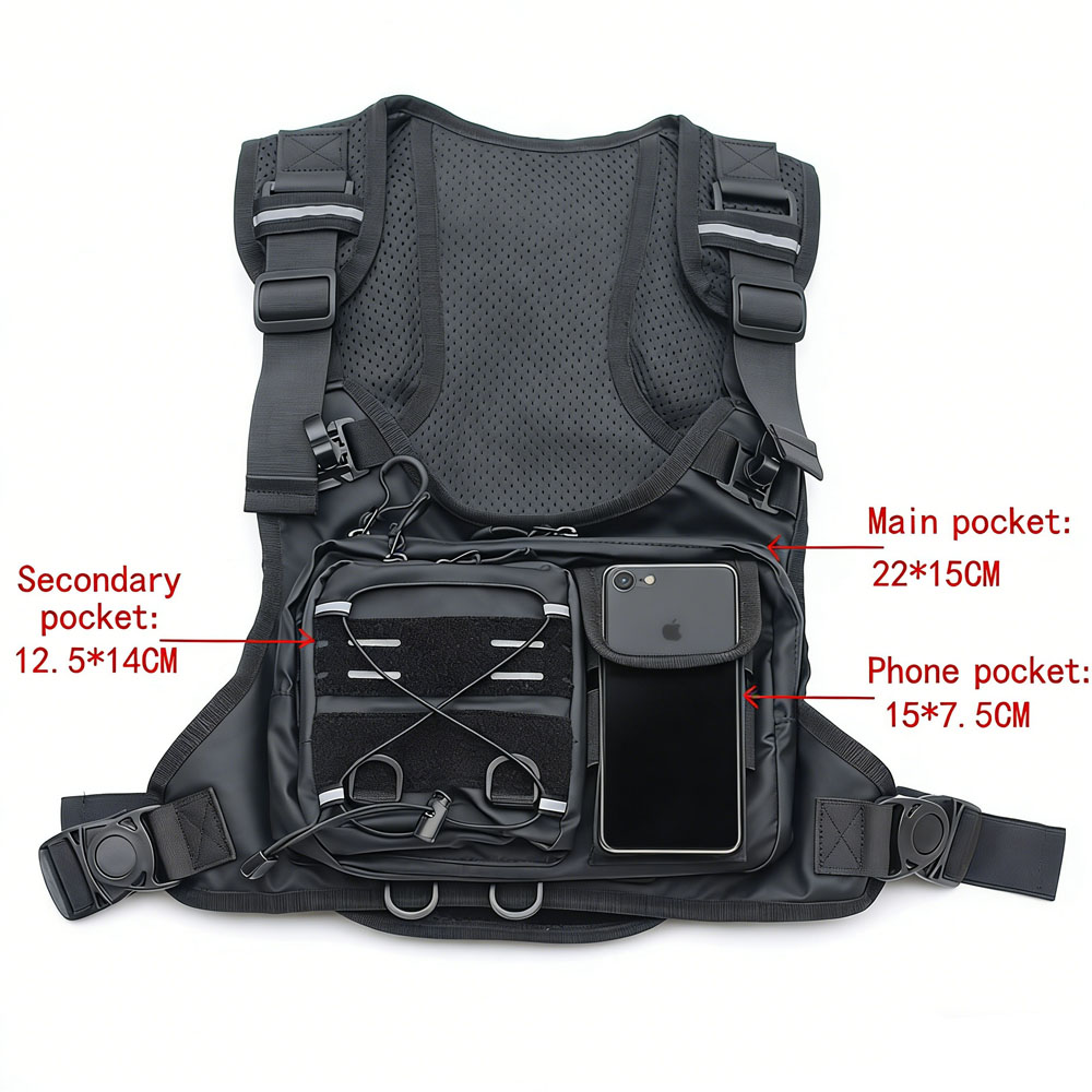 Colete Tático com Bolsa de Pei - Reflective Running Gear Vest avaliação e preço